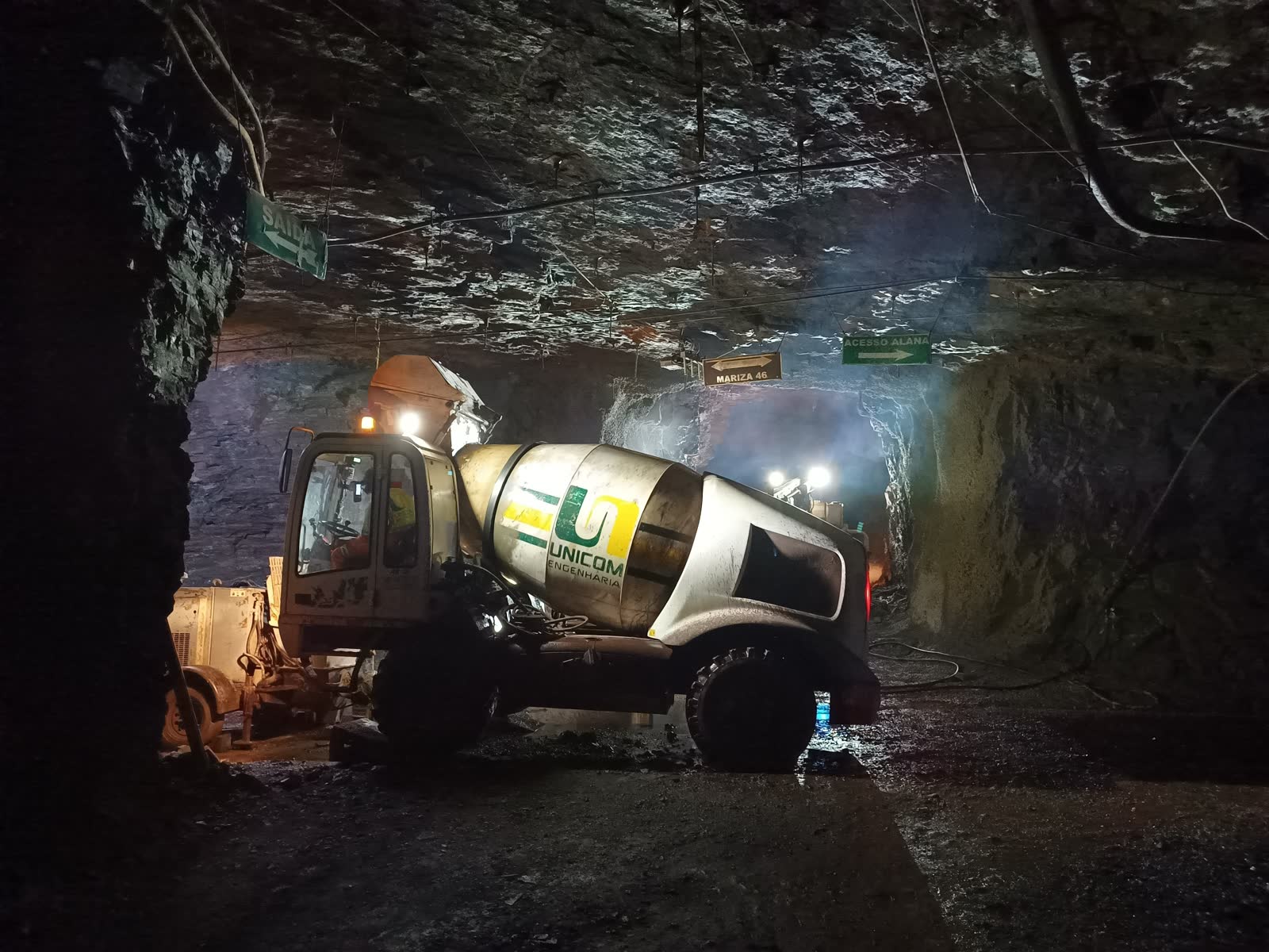 Concreto projetado em mineradora