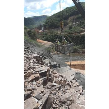 Concreto projetado em barragem